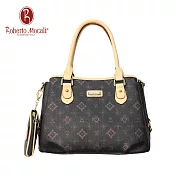 義大利《Roberto Mocali》黑金桶形手提/側背包(RM-63105)