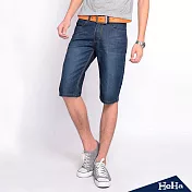 <現貨+預購>男士直筒五分牛仔短褲二色-HeHa-31(深藍）