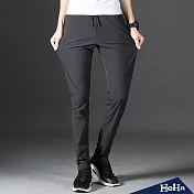 <現貨+預購>男士抽繩彈性腰休閒長褲二色-HeHa-4XL（深灰色）