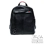 DF Flor Eden - 漫遊荷蘭圈型墜飾牛皮側背後背包黑