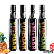 【釀美舖】水果醋飲 250ml(鳳梨 金桔檸檬 玫瑰 芒果)四風味組
