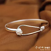 【Sayaka紗彌佳】純銀 春日花語手工山茶花造型壓扣手環