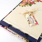 A4文件夾附橫線便條紙50頁【All For Color Signture-田園玫瑰 便條紙】
