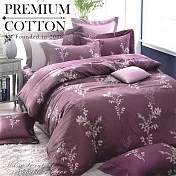 《幸福晨光》台灣製100%精梳棉雙人六件式床罩組- 馥葉雅致