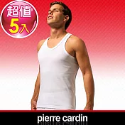 【Pierre Cardin皮爾卡登】新機能吸汗透氣背心- (5入組)M白色