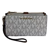 MICHAEL KORS經典LOGO防刮皮革手拿包-米白（現貨+預購）米白