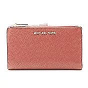 MICHAEL KORS 立體LOGO皮革手拿包-蜜桃粉（現貨+預購）蜜桃粉