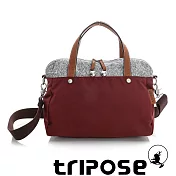 tripose 漫遊系列岩紋玩色兩用手提背包 酒紅色
