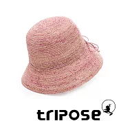 tripose 經典水洗-100%手工Raffia時尚遮陽草帽-帽簷-8cm  水洗粉