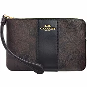 COACH防刮拼接L型拉鍊手拿包-咖啡 (現貨+預購)咖啡