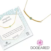 Dogeared 藍色土耳其石平衡骨項鍊 微笑平衡骨金色項鍊 附原廠盒