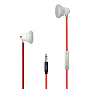 Mrice貝爾塔-三角線控耳塞式耳機麥克風EarBell(鈴鐺)。白色