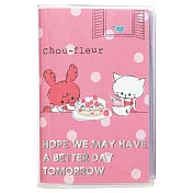 San-X 桃紅花紋兔名片本