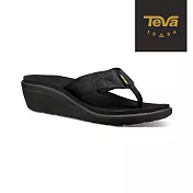 TEVA 美國 女 Voya Wedge 經典織帶高跟輕盈涼鞋-US5黑