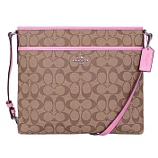 COACH 百搭斜背包-卡其粉(現貨+預購)卡其粉