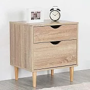 《Homelike》薇爾二抽床頭櫃(原木色)