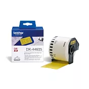 Brother DK-44605 連續標籤帶 ( 62mm 黃底黑字 ) 紙質微黏性 可重覆黏貼