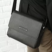 Roberta Colum - 時尚鉚釘軟牛皮帥氣型男實用斜背包咖啡色