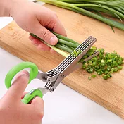 不鏽鋼多功能五層蔥剪草綠