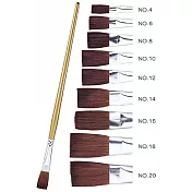 飛龍ZBS2水彩筆平頭14號