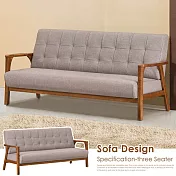 Homelike 喜家居三人座貓抓皮沙發(1827)