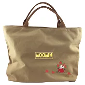 【Moomin】01拉鍊帆布包(卡其-小)