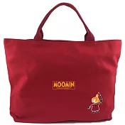 【Moomin】03拉鍊帆布包(紅-大)