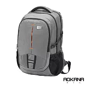 AOKANA奧卡納 輕量防潑水護脊電腦商務後背包 68-093淺灰