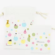 【Moomin】03彩虹泡泡-束口袋(中)