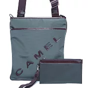 CAMEL - 英倫極簡風超質感牛皮薄型直立式休閒側肩包