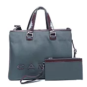 CAMEL - 英倫極簡風超質感牛皮雙層2用式公事包