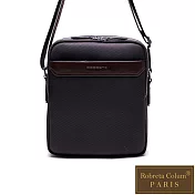 Roberta Colum - 現代雅痞休閒配真皮雙層側背包(直)-共2色咖