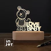 INJOY mall｜小熊小夜燈, 療癒, 溫馨,送禮小物, 床頭燈, 檯燈, 夜燈, 3D小夜燈,臥室燈飾