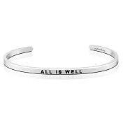 MANTRABAND 美國悄悄話手環 All Is Well 一切順利 銀色手環