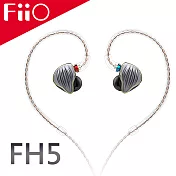 FiiO FH5 四單元圈鐵MMCX單晶銅鍍銀可換線耳機(鈦色)
