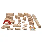 KCFriends 100pcs木製火車軌道組