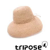 tripose 經典優雅-100%手工Raffia時尚遮陽草帽-帽簷-12cm  棕色