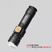 MasterLuz G17 USB充電型生活防水迷你手電筒黑色