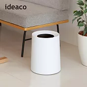 【日本ideaco】圓形家用垃圾桶-11.4L -白