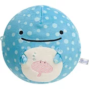 San-X 鯨鯊先生微笑的臉系列丸子QQ收納包。鯨鯊先生