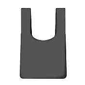 【Candies】雙把手矽膠購物包(黑)