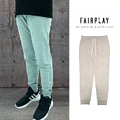 FairPlay Wherever I Go 黑灰 長褲 休閒 修身 素色 抽繩 彈性 鬆緊 現貨 棉褲 運動褲 慢跑褲 縮口褲【GT】34灰