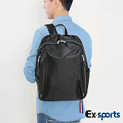 Ex-Sports亞克仕  後背包炫亮絲面-黑時尚黑色
