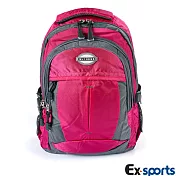 Ex-Sports亞克仕 後背包多功能-玩色黑桃紅