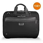【終身保固 BRIGGS & RILEY KB425X-4】@work系列-中型可擴充電腦公事包-黑