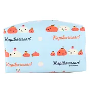 kapibarasan 水豚君甜點系列化妝包。藍色