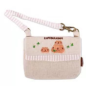 Kapibarasan 水豚君幸運草手機袋。咖