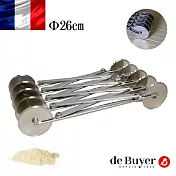 法國【de Buyer】畢耶烘焙 可調式5輪雙用不鏽鋼輪刀