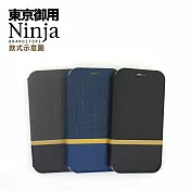 【東京御用Ninja】Apple iPhone XS (5.8吋)復古懷舊牛仔布紋保護皮套(酷炫黑)