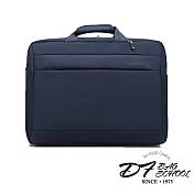 DF BAGSCHOOL - 雙棲商務型男後背斜背多功能公事包藍
